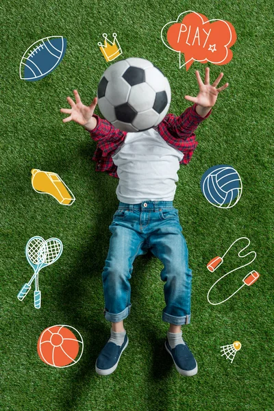 Boy with soccer ball — Stock Photo, Image