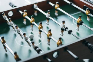 Foosball, close-up view clipart