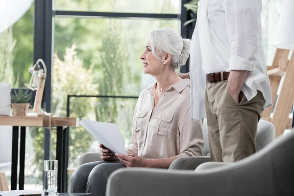 Happy senior colleagues — Stock Photo, Image