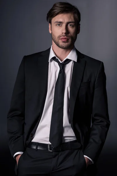 Young stylish man in suit — Stock Photo, Image