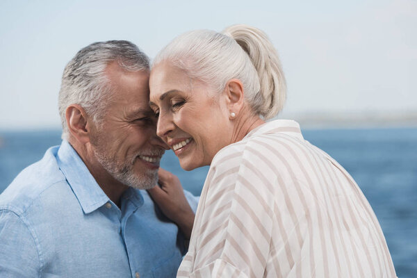 casual grey haired couple