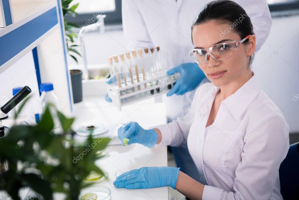 Female scientist at laboratory