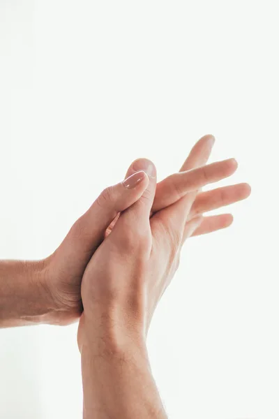 Young couple holding hands — Stock Photo, Image