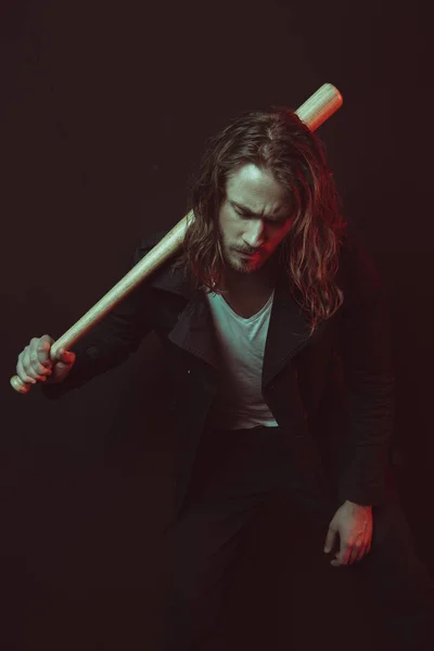 Young man with baseball bat — Stock Photo, Image