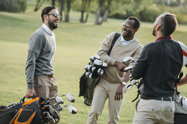 multiethnic golf players