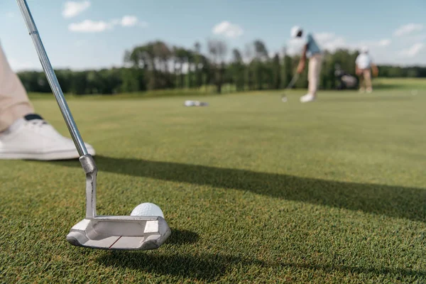 Golf club and ball before shot — Stock Photo, Image