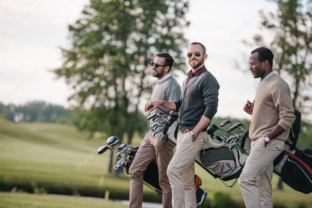 golfers on golf course 