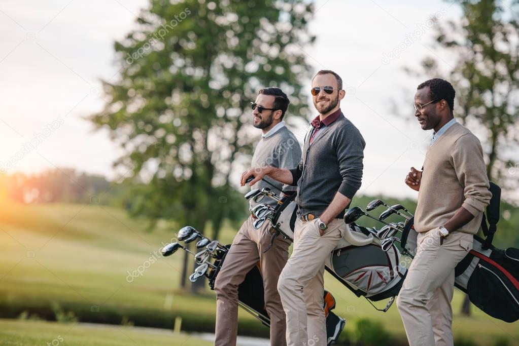 golfers on golf course 