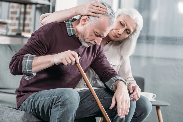 Senior couple at home — Stock Photo, Image