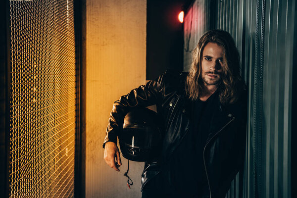 Stylish man with helmet — Stock Photo, Image