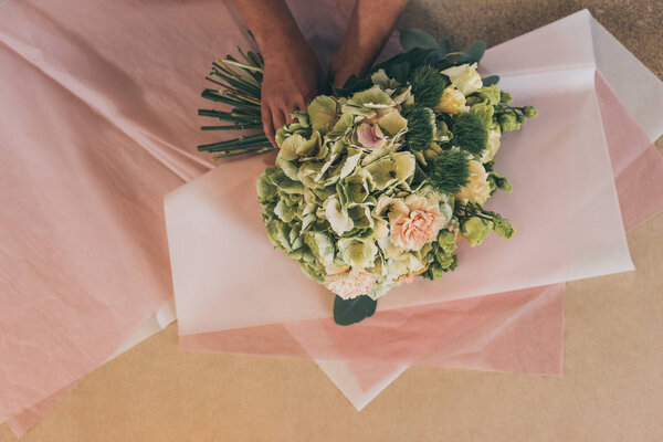 florist arranging flowers 