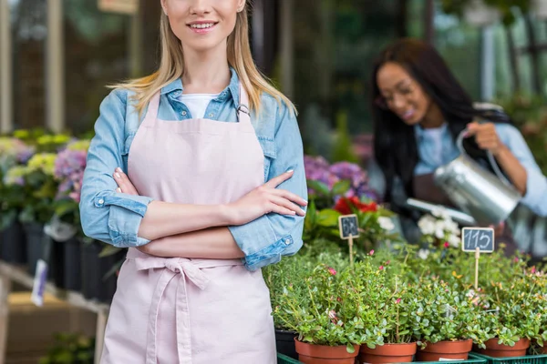 Young florist in flower shop — Stock Photo, Image