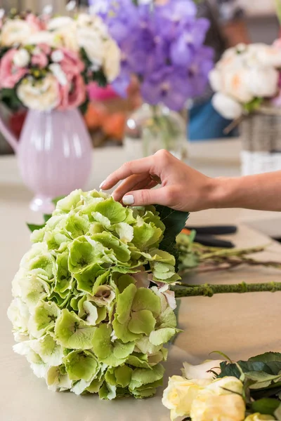 Florist arranging flowers — Free Stock Photo