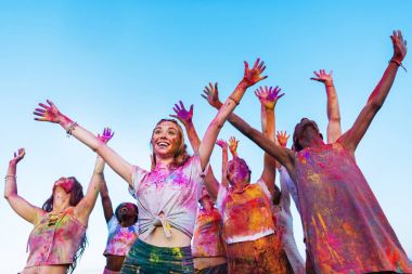 holi Festivali mutlu arkadaşlar 