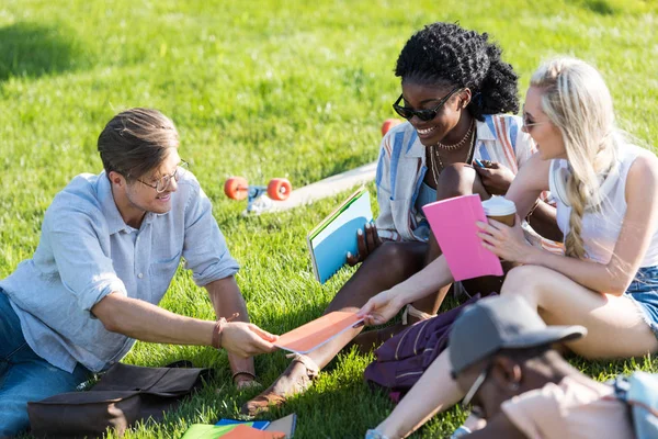 mutlu çok ırklı öğrenci park