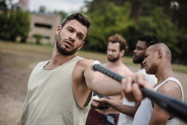 Multiethnic baseball players — Stock Photo, Image