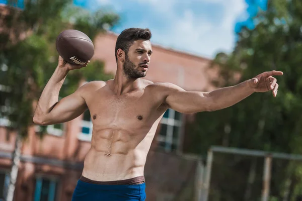 Mannelijke voetballer — Stockfoto