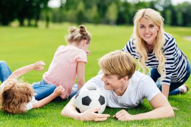 Futbol topu Park ile aile