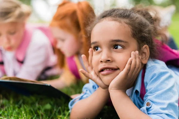 Pensive african american child — Stock Photo, Image