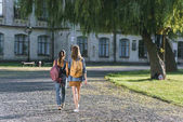 holky, procházky v parku univerzity
