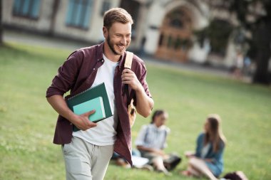 smiling male student clipart