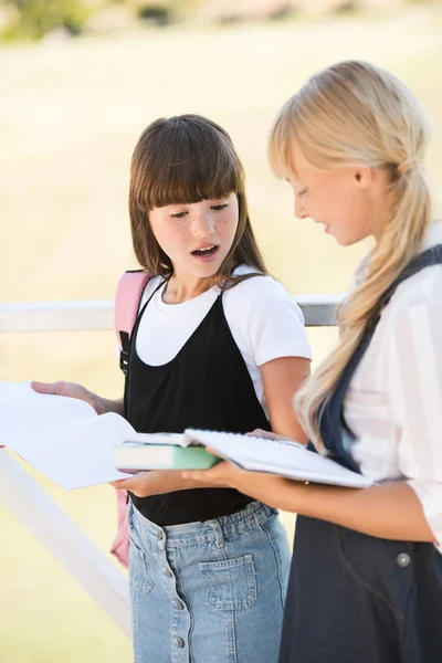 Tieners met boeken — Stockfoto