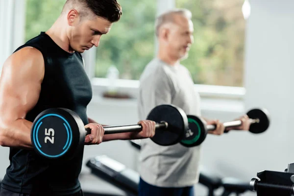 Entraînement des sportifs avec des cloches — Photo gratuite