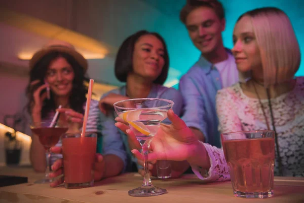 Multicultural friends having party — Stock Photo, Image