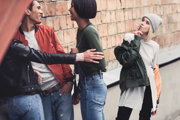 Group of young stylish people — Stock Photo, Image