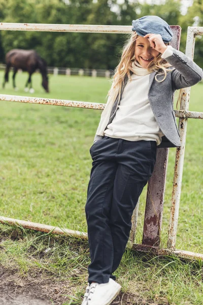 Cheerful blonde kid — Stock Photo, Image