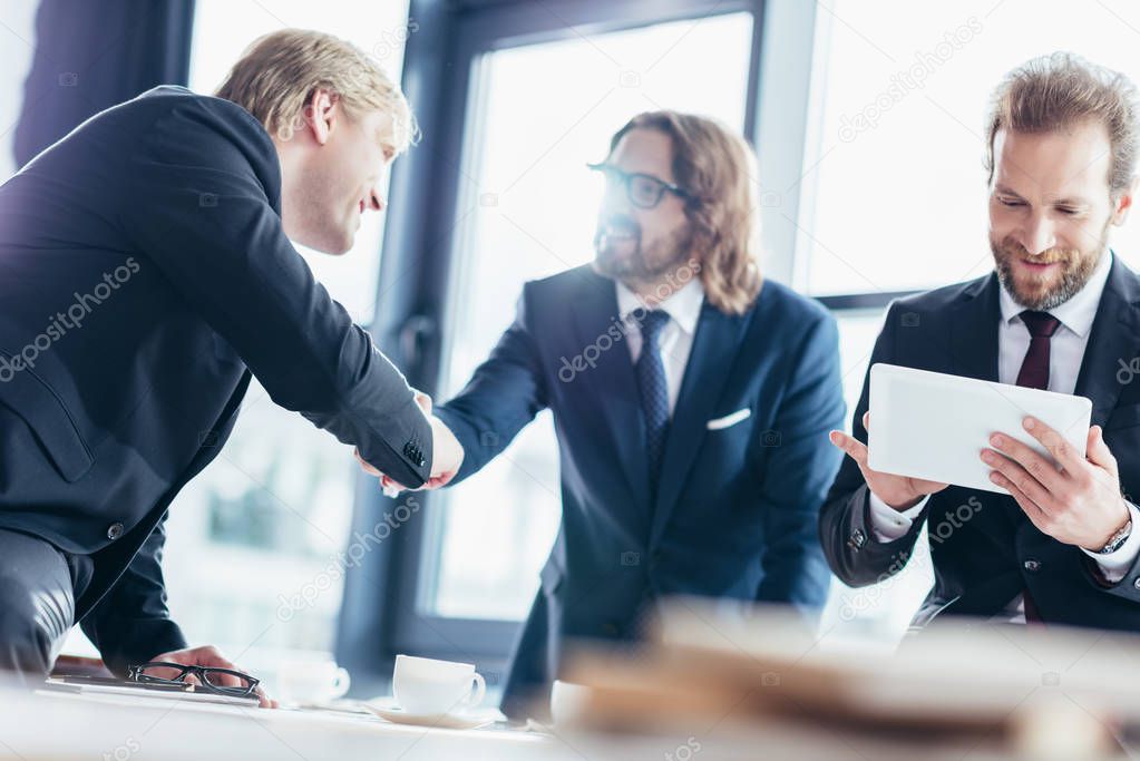 businessmen shaking hands