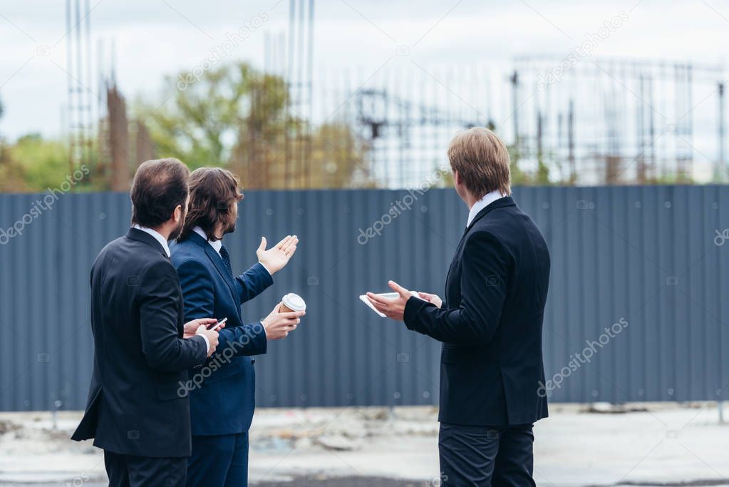 businessmen working with digital tablet