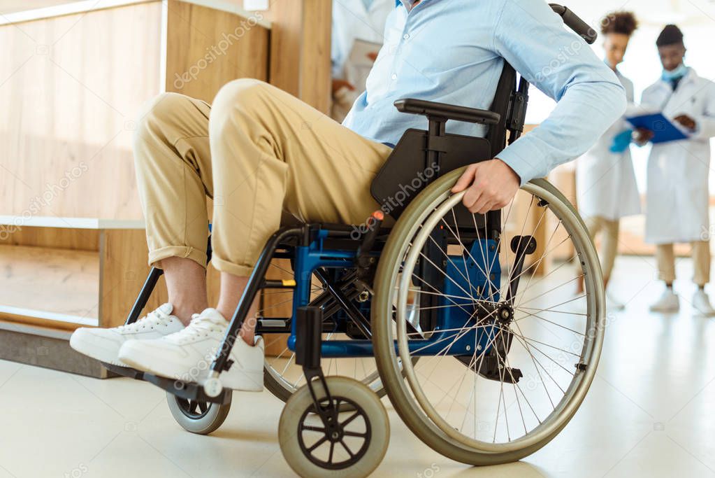 Disabled man at hospital