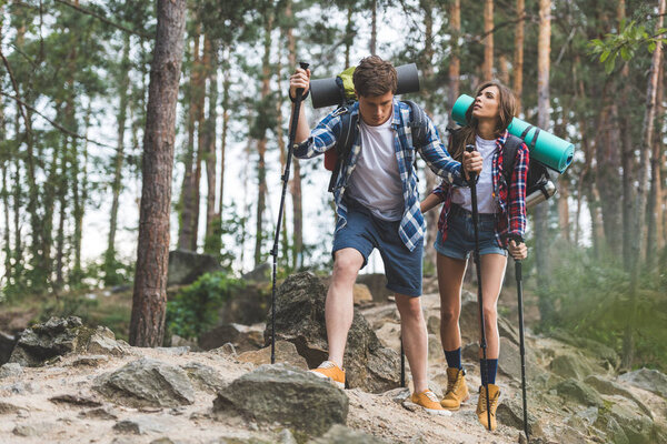 couple on hiking trip