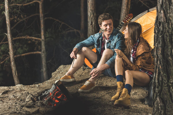 couple roasting marshmallow 