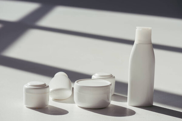 White plastic containers