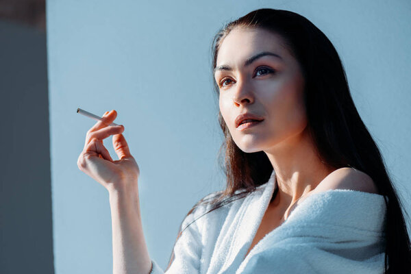 beautiful woman smoking