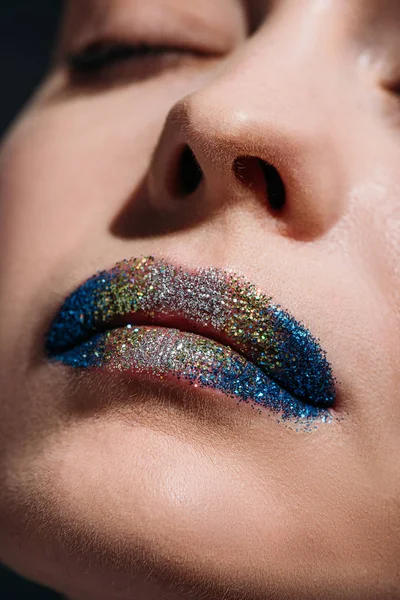 Glitter lippen — Stockfoto