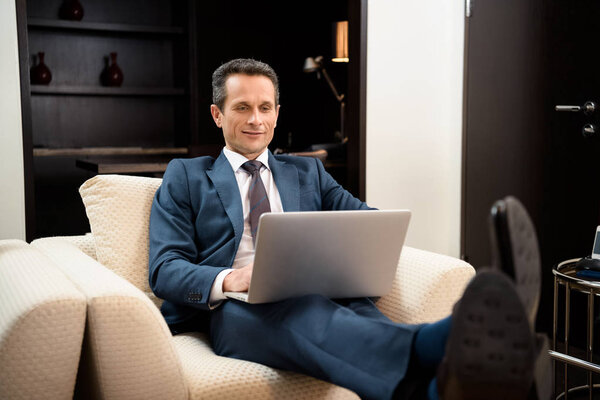 businessman working with laptop