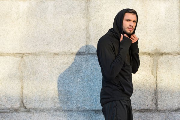 sportsman looking at camera