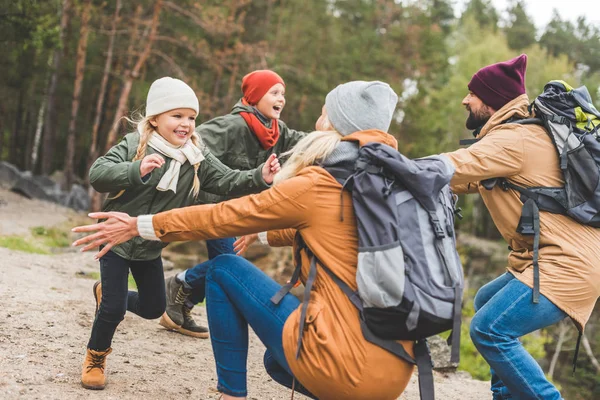 mutlu bir aile orman