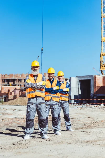 Byggnadsarbetare på plats — Stockfoto