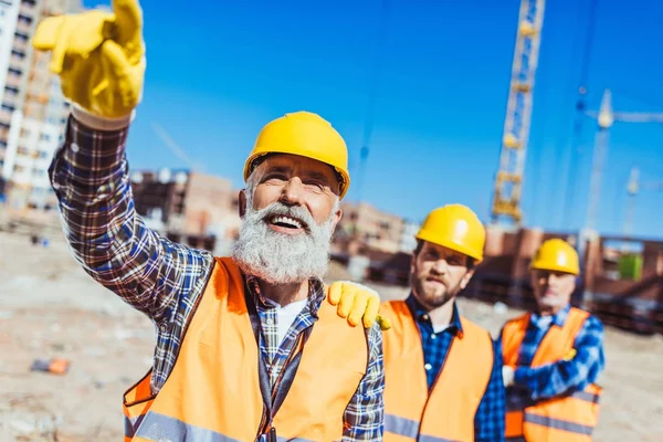 Trabajadores de la construcción — Foto de Stock