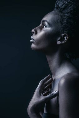 sensual african american girl clipart