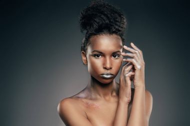 elegant african american model clipart