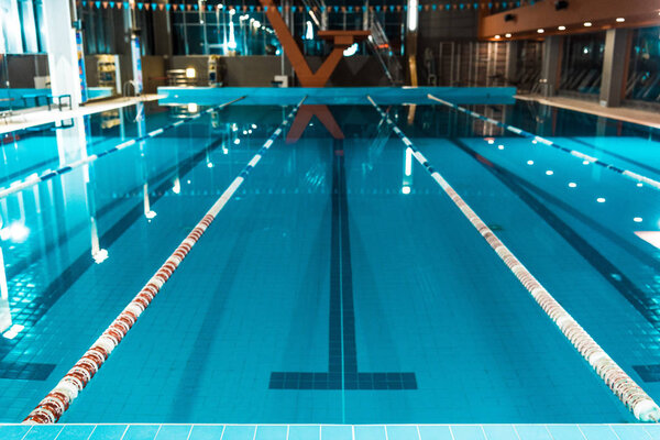 lanes of a competition swimming pool