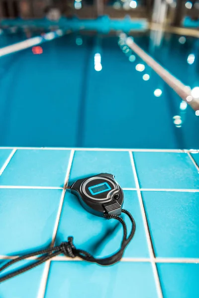 Cronômetro na piscina — Fotografia de Stock
