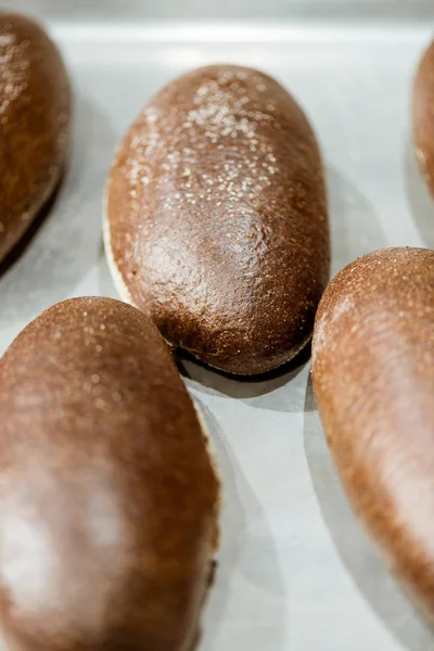 Close Shot Rye Buns Baking Tray — Free Stock Photo