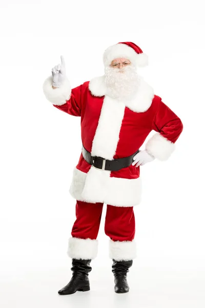 Санта-Клаус позирует и жестикулирует — стоковое фото