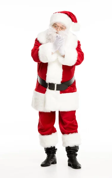 Santa Claus posing and gesturing — Stock Photo